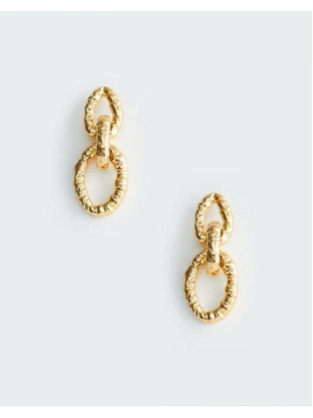 8 Other Reasons Gold Plated Molten Earrings NWT